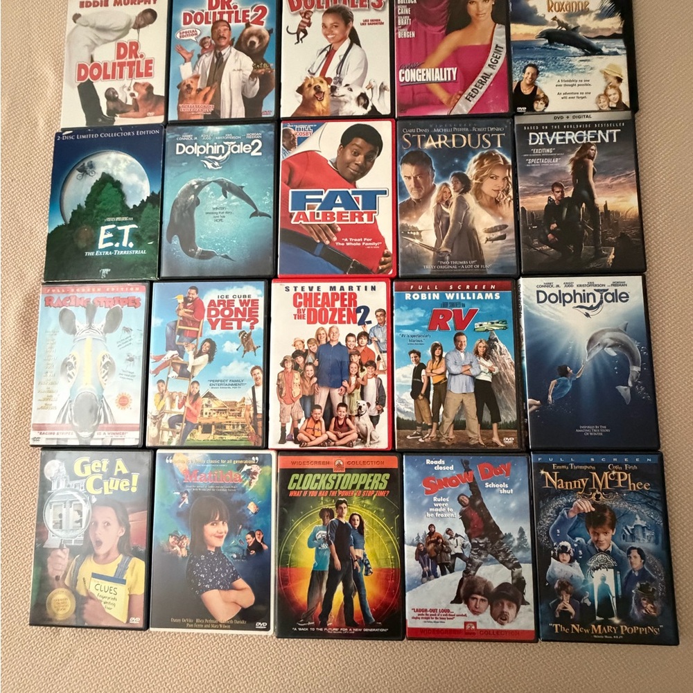 Mixed Family & Kids DVD Movie Lot of 20